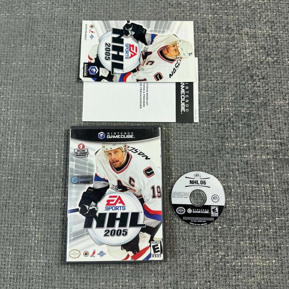 EA Sports NHL 2005 Case Manual & NHL 06 Disc Nintendo GameCube Sports Retro